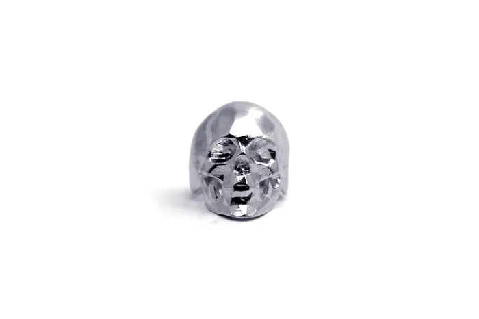 Anillo Craneo Low Poly con Mandibula Cromado MARIA MARISCAL Earrings