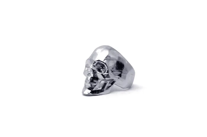 Anillo Craneo Low Poly con Mandibula Cromado MARIA MARISCAL Earrings