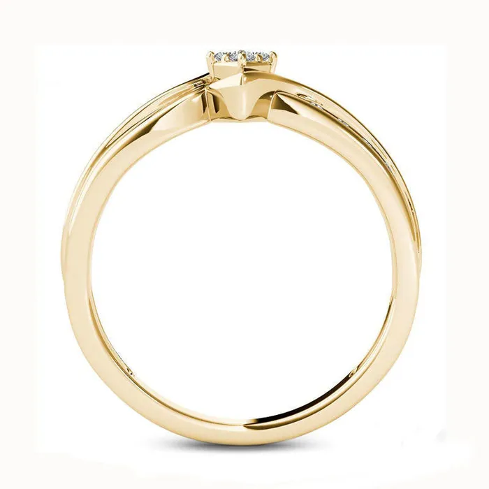 010 CT TW Quad Natural Diamond Marquise Bypass Ring in Solid 10K Yellow Gold Goldia Rings 010 CT TW Quad Natural Diamond Marquise Bypass Ring in Solid 10K Yellow Gold Goldia Rings