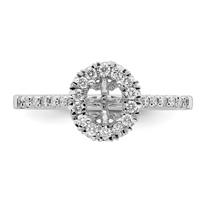 050ct CZ Solid Real 14K White Gold Oval Halo Engagement Ring Goldia Rings