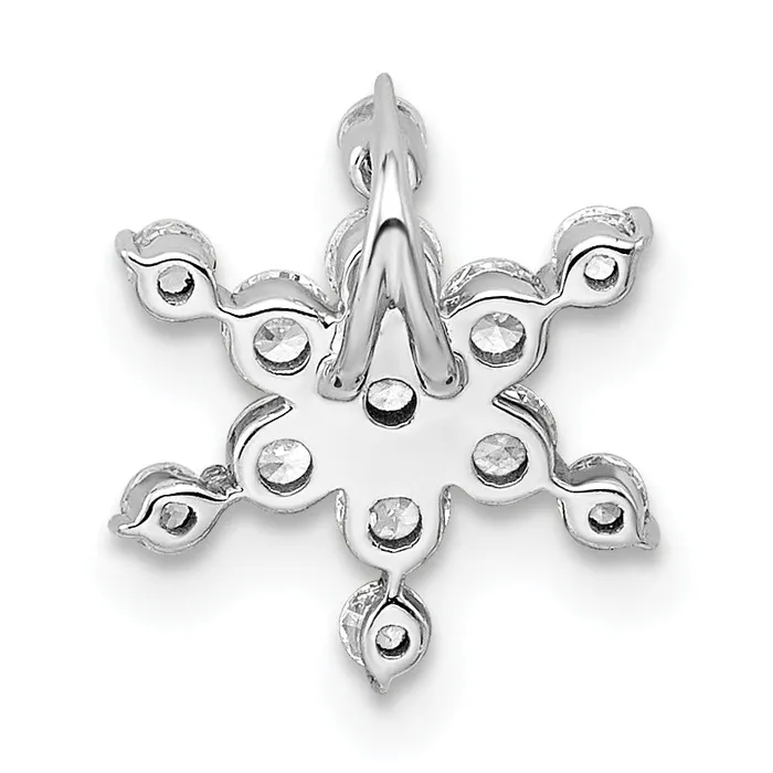 14k White Gold 12 Ct Lab Grown Diamond VSSI G Star Chain Slide Pendant Goldia Necklaces
