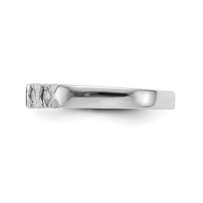 14K White Gold 5 Stone Diamond Band Goldiacom Rings