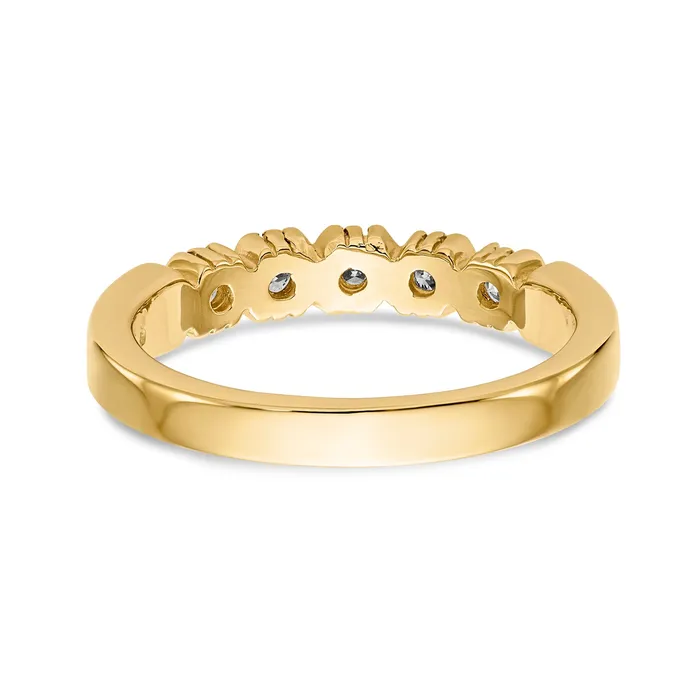 14K White Gold 5 Stone Diamond Band Goldiacom Rings