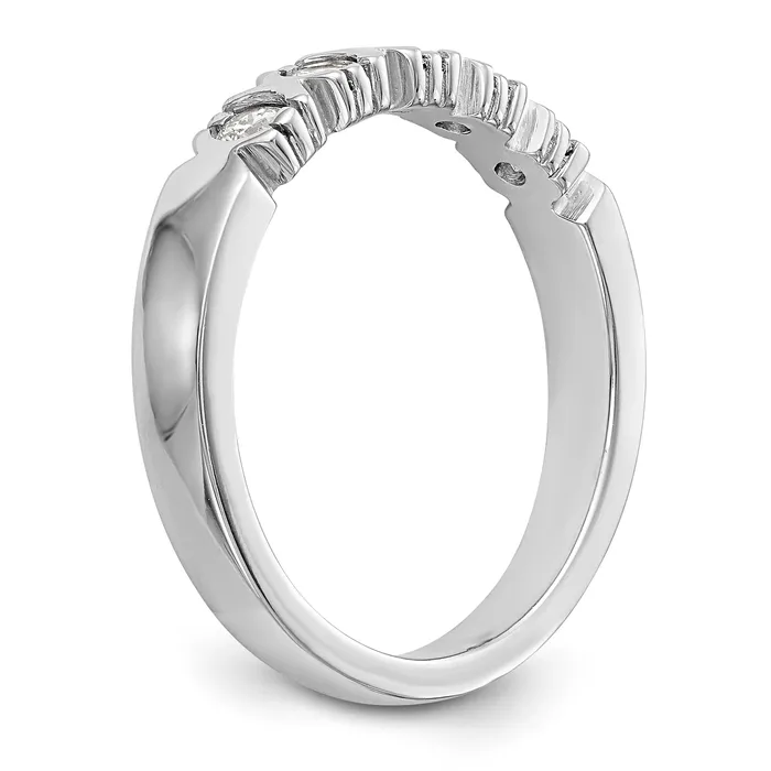 14K White Gold 5 Stone Diamond Band Goldiacom Rings