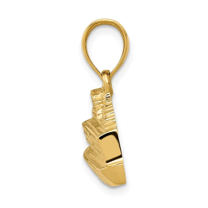 14k Yellow Gold Cruise Ship Charm Goldia Charm Necklaces