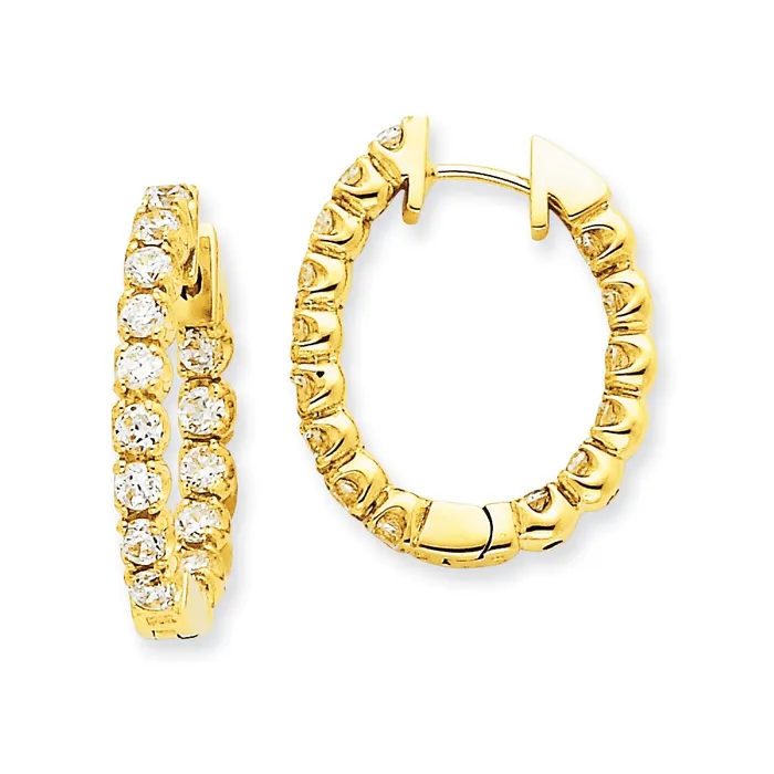 14k Yellow Gold VS Real Diamond Earring Goldia Earrings