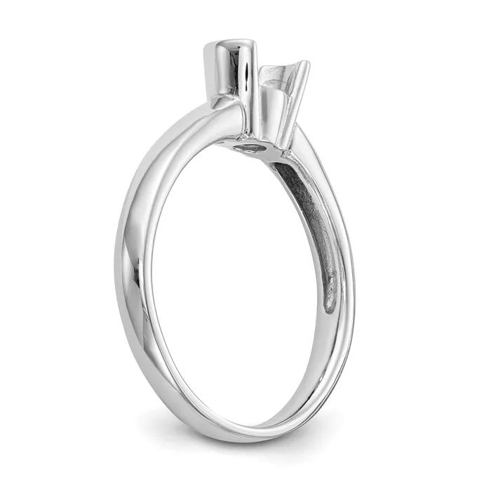 200ct CZ Solid Real 14K White Gold Round Bezel Solitaire Engagement Ring Goldia Rings
