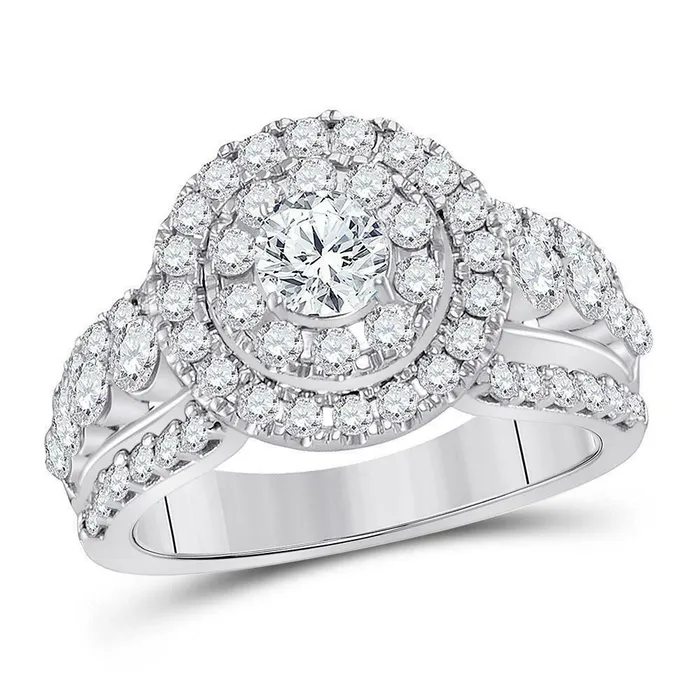 2 Ct Diamond Cushion Halo Engagement Wedding Bridal Ring Set in 14K White Gold Goldiacom Rings 2 Ct Diamond Cushion Halo Engagement Wedding Bridal Ring Set in 14K White Gold Goldiacom Rings