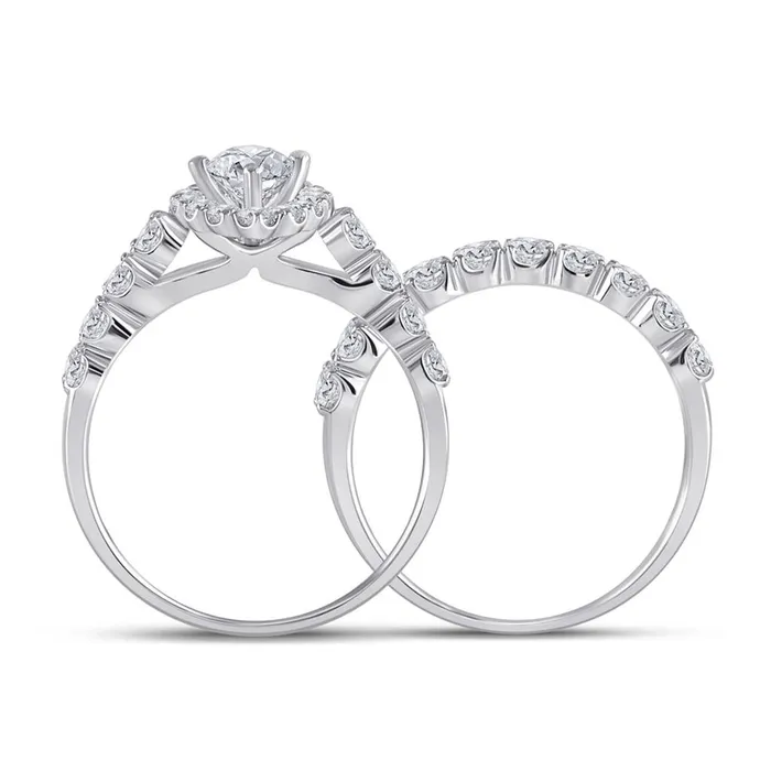 gndatlanta Rings 14k White Gold Marquise Diamond Bridal Wedding Ring Set 2 Cttw Certified