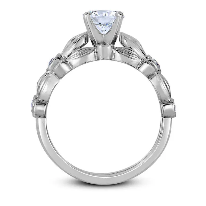 Goldia 210 CT TW Natural Diamond Alternating Bridal Engagement Ring Set in Solid 14K White Gold Rings Goldia 210 CT TW Natural Diamond Alternating Bridal Engagement Ring Set in Solid 14K White Gold Rings