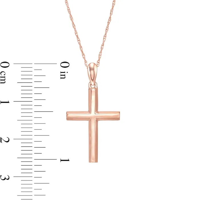 Goldia Cross Pendant in 10K Rose Gold Necklaces Goldia Cross Pendant in 10K Rose Gold Necklaces
