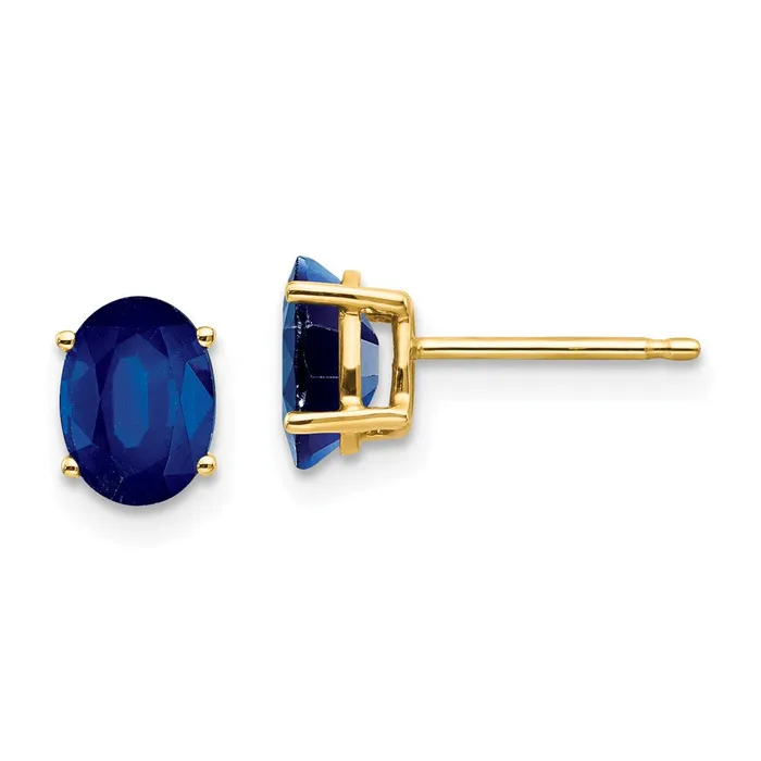 Goldia Earrings 14k Yellow Gold Sapphire Post Earrings