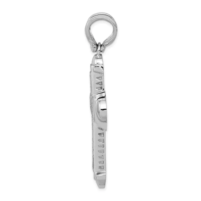 Goldia Necklaces 14k White Gold 78ct Real Diamond Cross Pendant