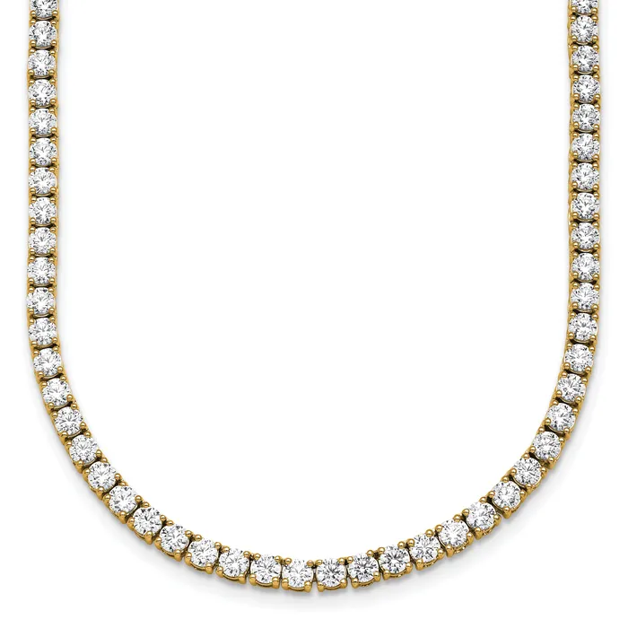 Goldia Necklaces 14k Yellow Gold 17 78 Ct Lab Grown Diamond VSSI G Round 24 inch Straight Tennis Necklace Goldia Necklaces 14k Yellow Gold 17 78 Ct Lab Grown Diamond VSSI G Round 24 inch Straight Tennis Necklace