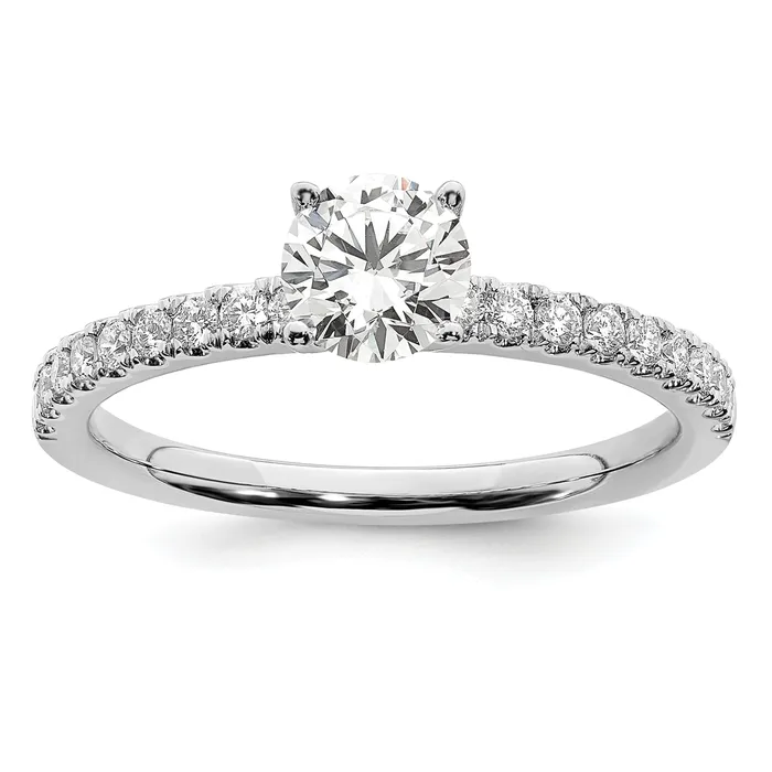 Goldia Rings 14k White Gold 1 Ct Lab Grown Diamond VSSI G Round Engagement Ring Goldia Rings 14k White Gold 1 Ct Lab Grown Diamond VSSI G Round Engagement Ring