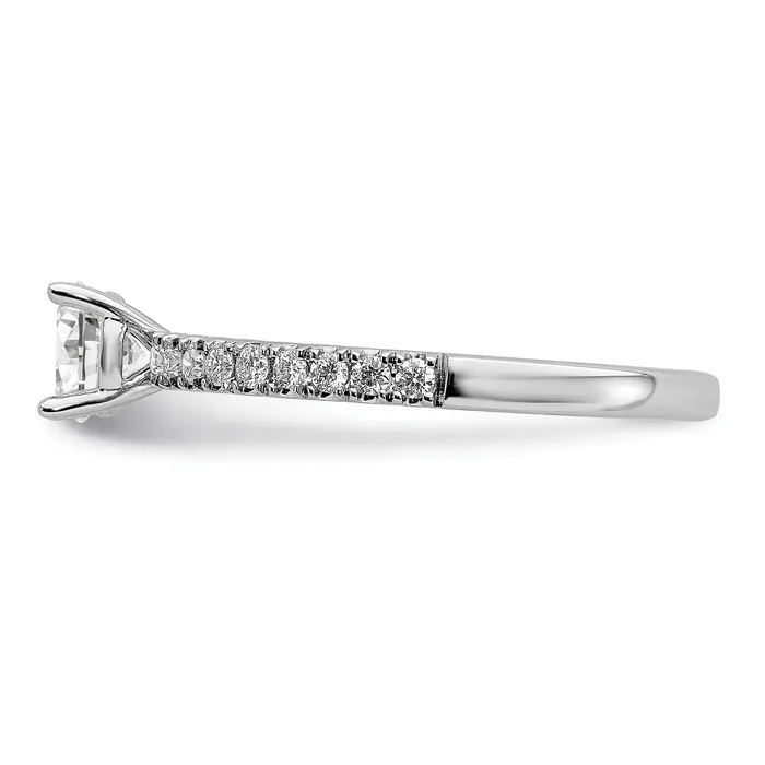 Goldia Rings 14k White Gold 1 Ct Lab Grown Diamond VSSI G Round Engagement Ring