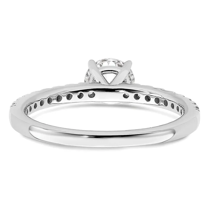 Goldia Rings 14k White Gold 1 Ct Lab Grown Diamond VSSI G Round Engagement Ring