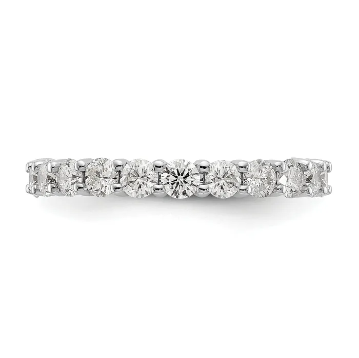 Goldia Rings 14k White Gold 2 Ct Lab Grown Diamond VSSI G Shared Prong Eternity Band Ring