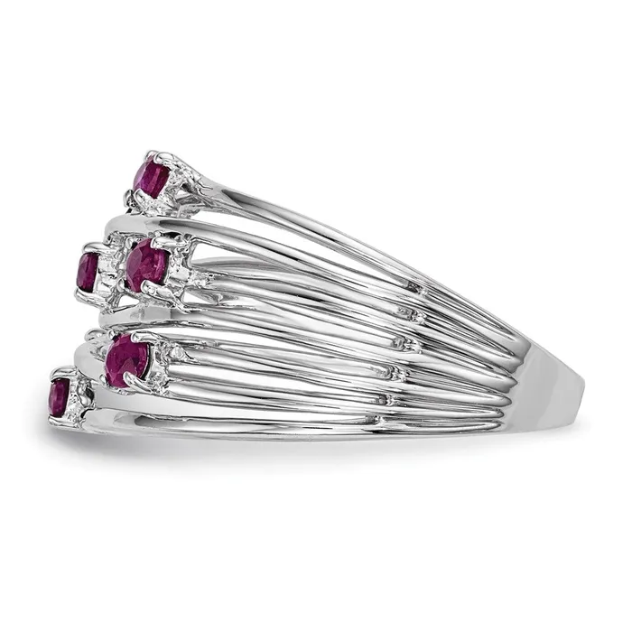 Goldia Rings 14k White Gold Ruby Ring