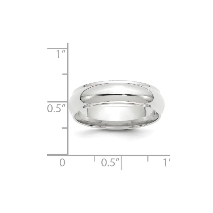 Goldia Rings Solid 10K White Gold 6mm Half Round with Edge MensWomens Wedding Band Ring Size 14 Goldia Rings Solid 10K White Gold 6mm Half Round with Edge MensWomens Wedding Band Ring Size 14