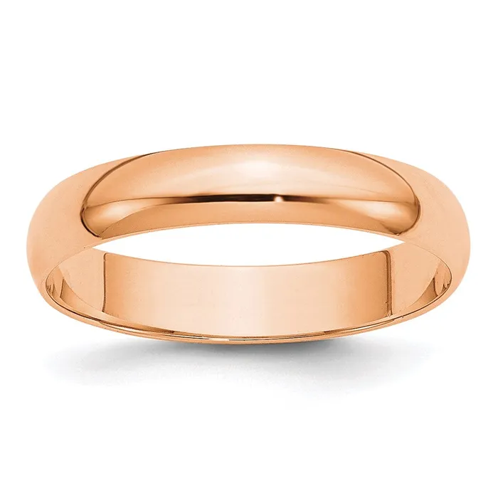 Goldia Rings Solid 10K Yellow Gold Rose Gold 4mm Light Weight Half Round MensWomens Wedding Band Ring Size 4 Goldia Rings Solid 10K Yellow Gold Rose Gold 4mm Light Weight Half Round MensWomens Wedding Band Ring Size 4