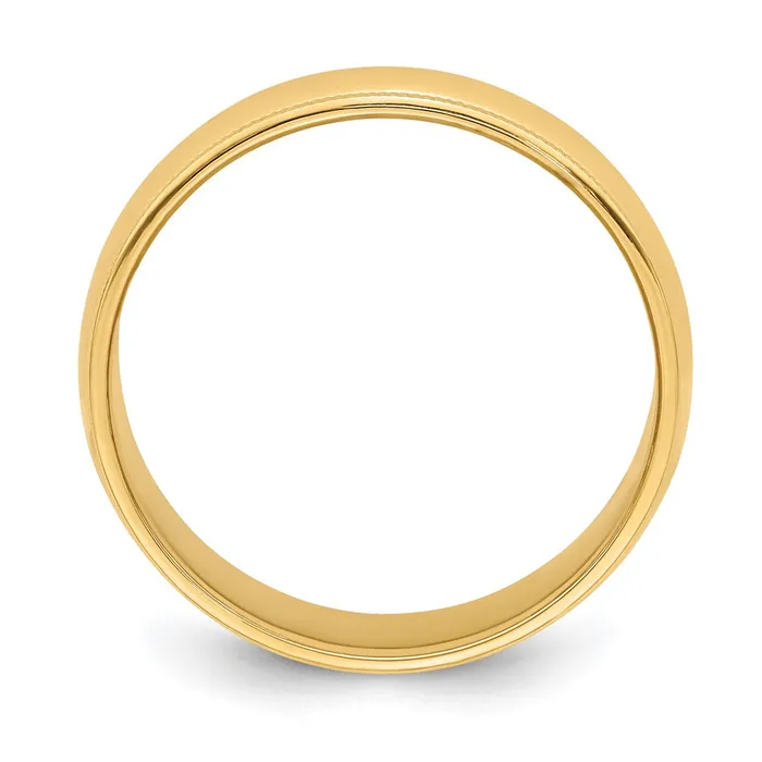 Goldia Rings Solid 18K Yellow Gold 6mm Milgrain HalfRound Wedding MensWomens Wedding Band Ring Size 8 Goldia Rings Solid 18K Yellow Gold 6mm Milgrain HalfRound Wedding MensWomens Wedding Band Ring Size 8