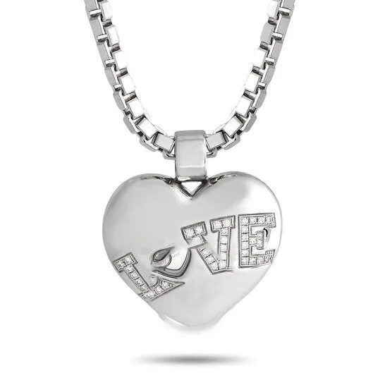 JMS always Original PreOwned Chopard Happy Diamond 18K White Gold 025ct Diamond Heart Pendant Necklace CH01 030624 Necklaces JMS always Original PreOwned Chopard Happy Diamond 18K White Gold 025ct Diamond Heart Pendant Necklace CH01 030624 Necklaces