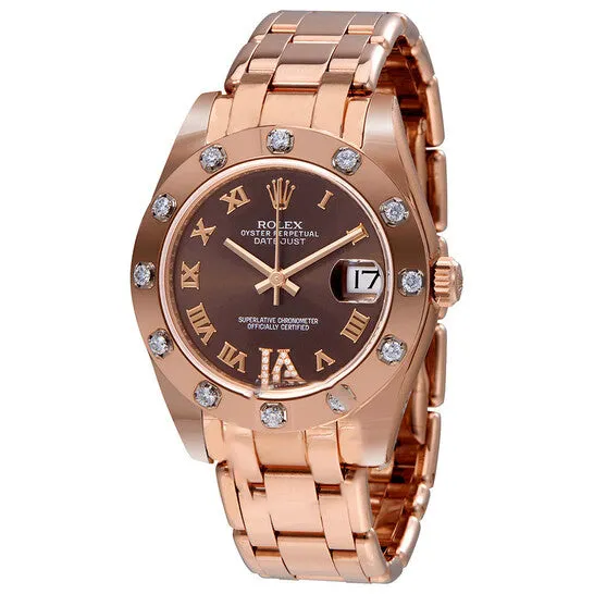 JMS always PreStyled Sets Original Rolex LadyDatejust Pearlmaster Chocolate Dial 18K Everose Gold Automatic Ladies Watch 81315BRRDPM JMS always PreStyled Sets Original Rolex LadyDatejust Pearlmaster Chocolate Dial 18K Everose Gold Automatic Ladies Watch 81315BRRDPM