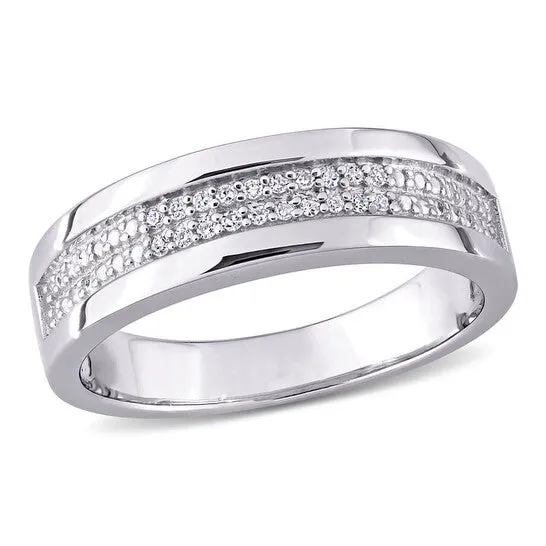 JMS always Rings Original Amour Silver 110 CT Diamond TW Mens Ring