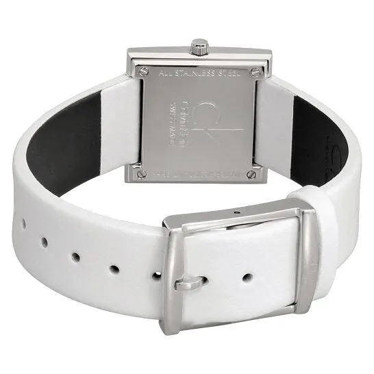 JMS always Watches Original Calvin Klein Mark Silver Dial White Leather Ladies Watch K3R231L6 JMS always Watches Original Calvin Klein Mark Silver Dial White Leather Ladies Watch K3R231L6