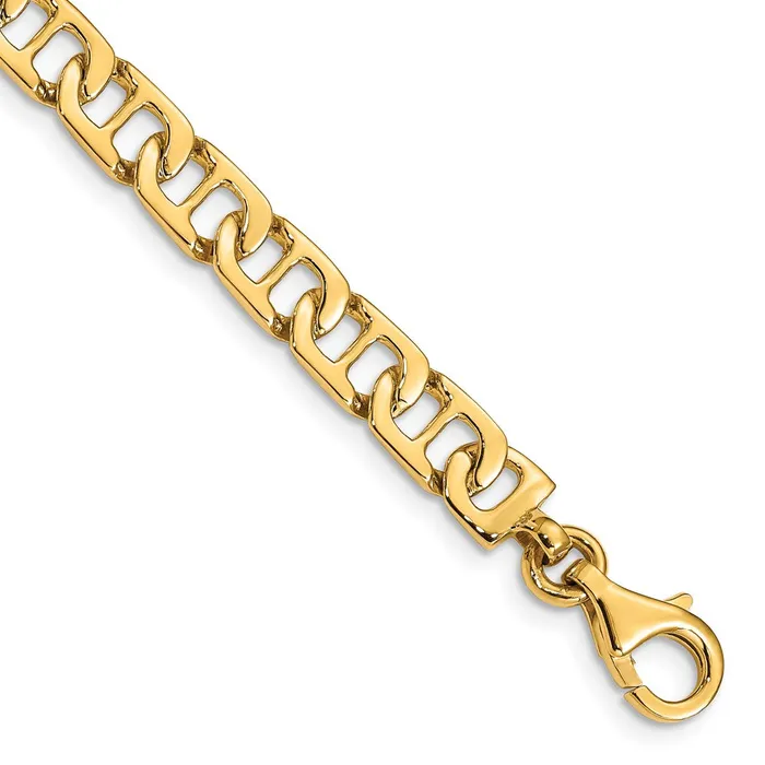MDS Solid 14K Yellow Gold 18 inch 65mm Hand Polished Fancy Anchor Link with Fancy Lobster Clasp Chain Necklace Necklaces MDS Solid 14K Yellow Gold 18 inch 65mm Hand Polished Fancy Anchor Link with Fancy Lobster Clasp Chain Necklace Necklaces