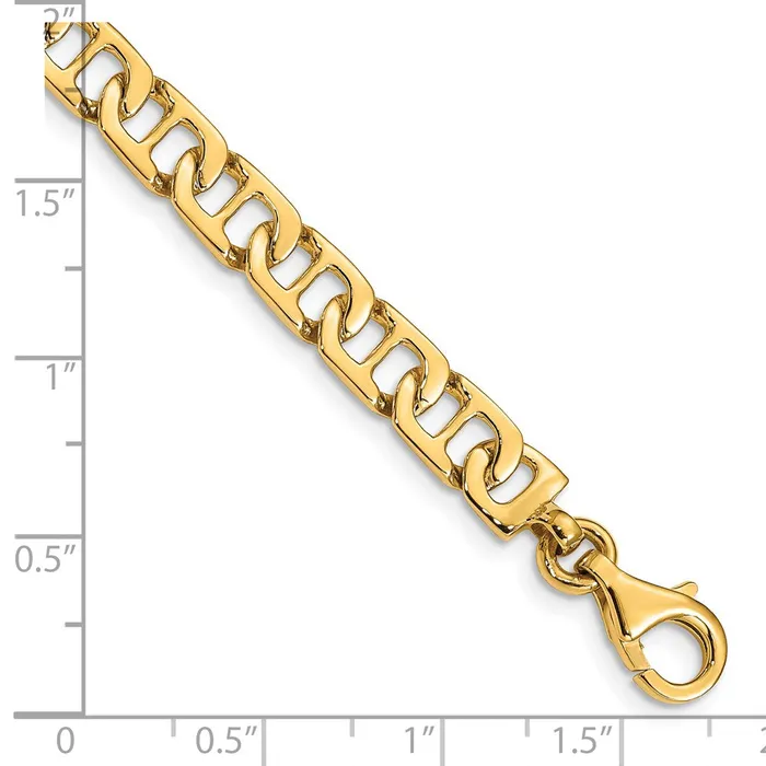 MDS Solid 14K Yellow Gold 18 inch 65mm Hand Polished Fancy Anchor Link with Fancy Lobster Clasp Chain Necklace Necklaces MDS Solid 14K Yellow Gold 18 inch 65mm Hand Polished Fancy Anchor Link with Fancy Lobster Clasp Chain Necklace Necklaces