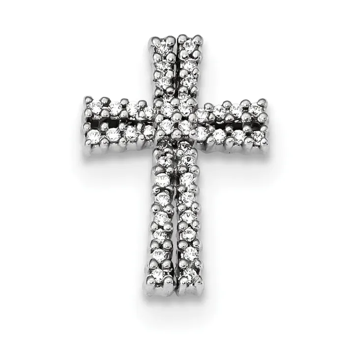 Necklaces 14k White Gold Diamond Chain Slide Pendant Goldiacom
