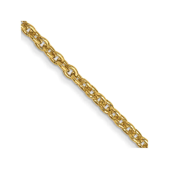 Necklaces 14K Yellow Gold 18 inch 14mm Forzantine Cable with Lobster Clasp Chain Necklace MDS Necklaces 14K Yellow Gold 18 inch 14mm Forzantine Cable with Lobster Clasp Chain Necklace MDS