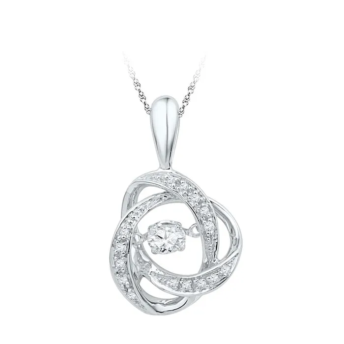 Necklaces gndatlanta 14k White Gold Round Diamond Moving Twinkle Solitaire Pendant 16 Cttw Necklaces gndatlanta 14k White Gold Round Diamond Moving Twinkle Solitaire Pendant 16 Cttw
