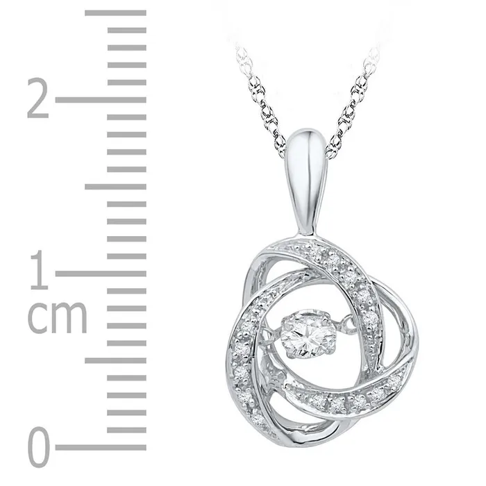 Necklaces gndatlanta 14k White Gold Round Diamond Moving Twinkle Solitaire Pendant 16 Cttw