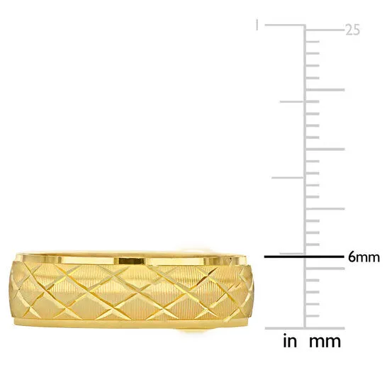 Original Amour 6mm Lattice Wedding Band in 14k Yellow Gold JMS always Rings Original Amour 6mm Lattice Wedding Band in 14k Yellow Gold JMS always Rings