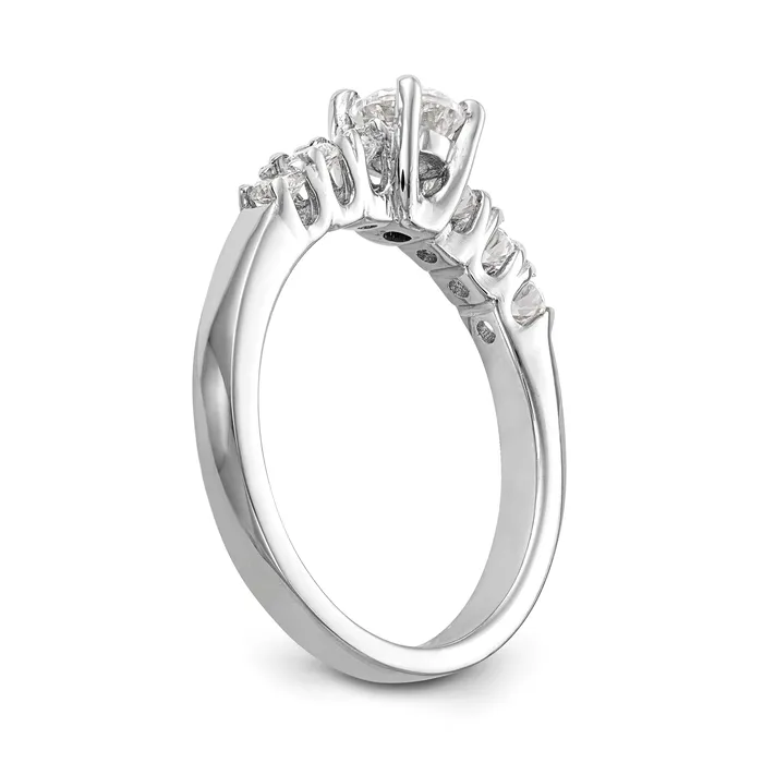 Rings 030ct CZ Solid Real 14K White Gold Engagement Ring Goldia