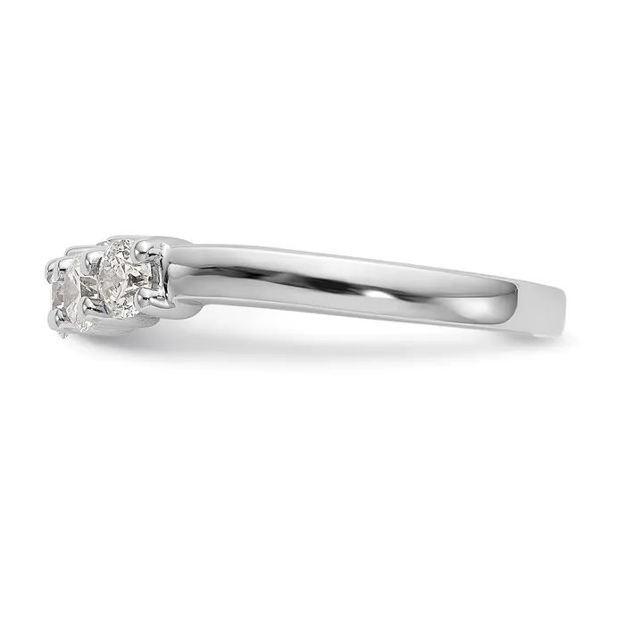 Rings 14K White Gold 5Stone Real Diamond Band goldiaca