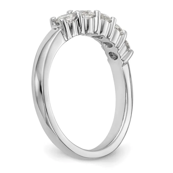 Rings 14K White Gold 5Stone Real Diamond Band goldiaca