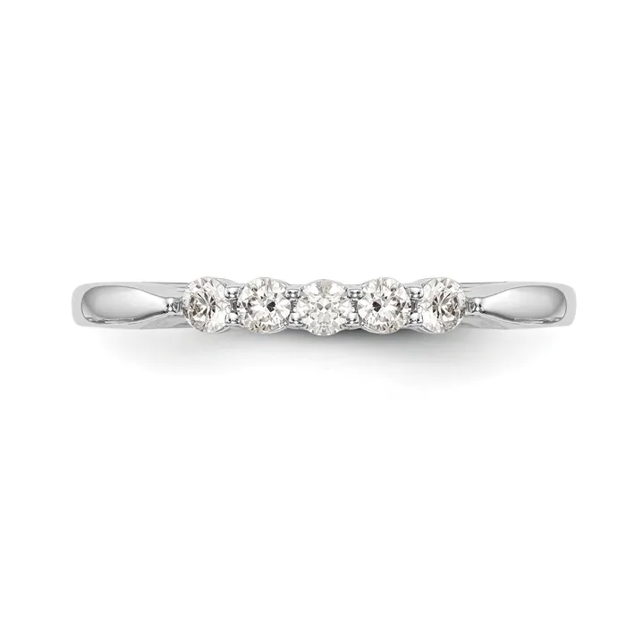 Rings Goldia 025ct CZ Solid Real 14K White Gold Wedding Wedding Band Ring