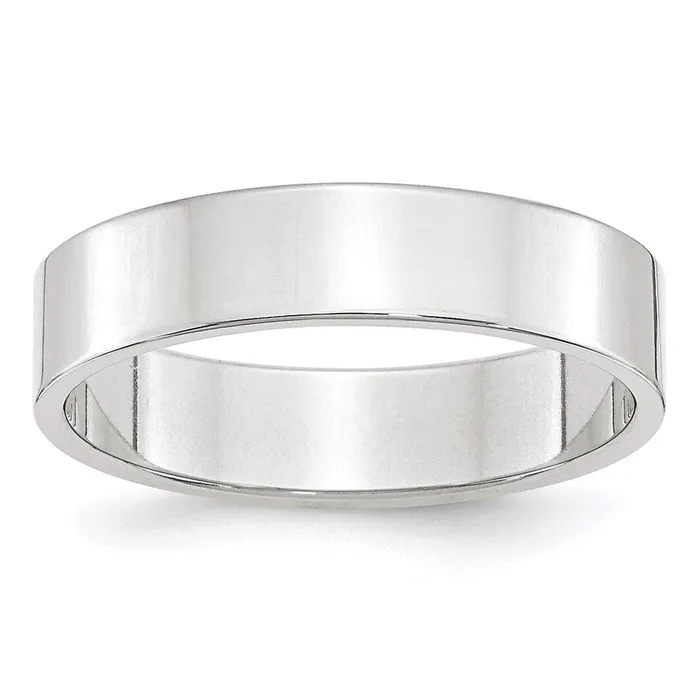 Rings Goldia Solid 18K White Gold 5mm Light Weight Flat MensWomens Wedding Band Ring Size 11 Rings Goldia Solid 18K White Gold 5mm Light Weight Flat MensWomens Wedding Band Ring Size 11