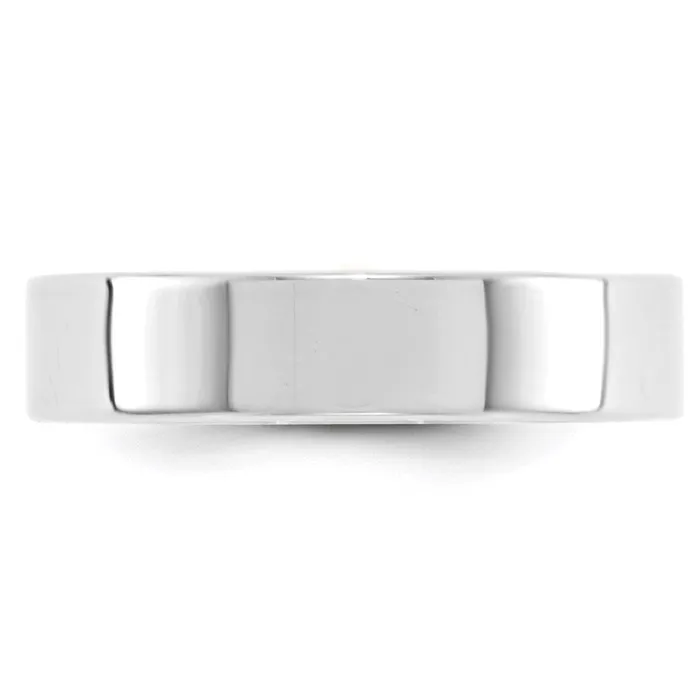 Rings Goldia Solid 18K White Gold 5mm Light Weight Flat MensWomens Wedding Band Ring Size 11 Rings Goldia Solid 18K White Gold 5mm Light Weight Flat MensWomens Wedding Band Ring Size 11