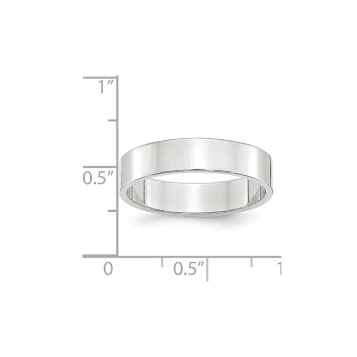 Rings Goldia Solid 18K White Gold 5mm Light Weight Flat MensWomens Wedding Band Ring Size 11 Rings Goldia Solid 18K White Gold 5mm Light Weight Flat MensWomens Wedding Band Ring Size 11