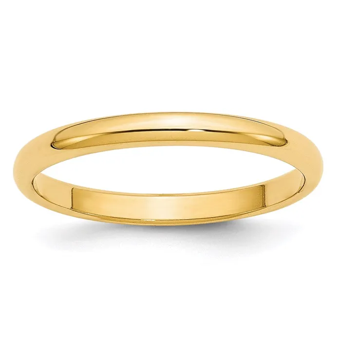 Solid 14K Yellow Gold 25mm Half Round MensWomens Wedding Band Ring Size 45 Goldia Rings Solid 14K Yellow Gold 25mm Half Round MensWomens Wedding Band Ring Size 45 Goldia Rings