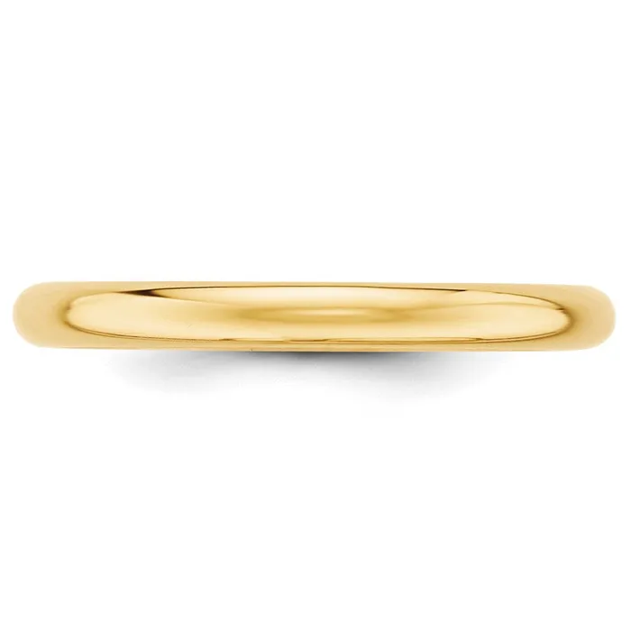 Solid 14K Yellow Gold 25mm Half Round MensWomens Wedding Band Ring Size 45 Goldia Rings Solid 14K Yellow Gold 25mm Half Round MensWomens Wedding Band Ring Size 45 Goldia Rings