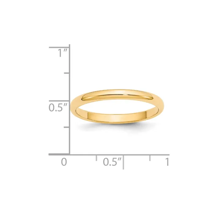 Solid 14K Yellow Gold 25mm Half Round MensWomens Wedding Band Ring Size 45 Goldia Rings Solid 14K Yellow Gold 25mm Half Round MensWomens Wedding Band Ring Size 45 Goldia Rings