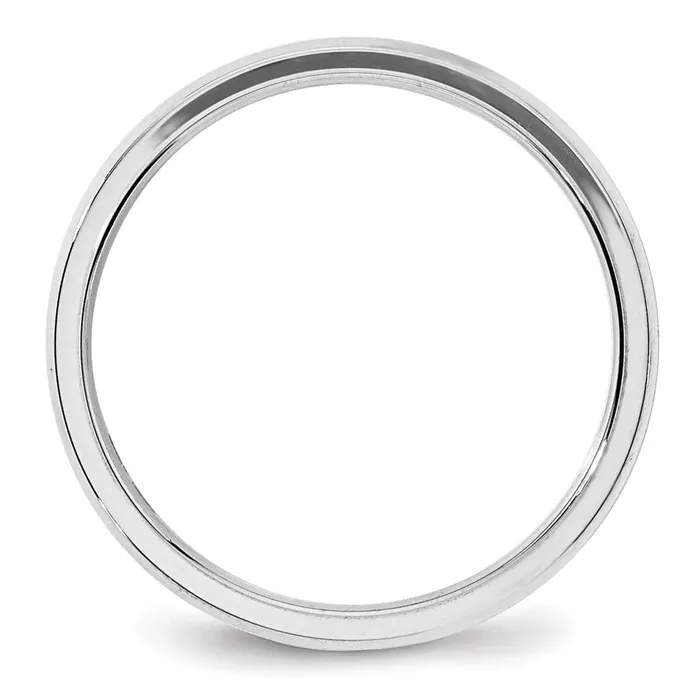 Solid 18K White Gold 4mm Bevel Edge Comfort Fit MensWomens Wedding Band Ring Size 11 Goldia Rings Solid 18K White Gold 4mm Bevel Edge Comfort Fit MensWomens Wedding Band Ring Size 11 Goldia Rings