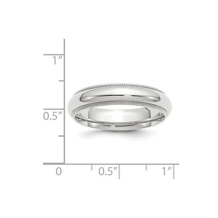Solid 18K White Gold 5mm Milgrain Comfort Fit MensWomens Wedding Band Ring Size 12 Goldia Rings Solid 18K White Gold 5mm Milgrain Comfort Fit MensWomens Wedding Band Ring Size 12 Goldia Rings