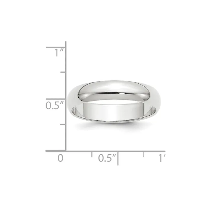 Solid 18K Yellow Gold White Gold 5mm HalfRound MensWomens Wedding Band Ring Size 85 Goldia Rings Solid 18K Yellow Gold White Gold 5mm HalfRound MensWomens Wedding Band Ring Size 85 Goldia Rings